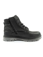 Wrangler Allan Mid pánské boty sable boots smart leather black