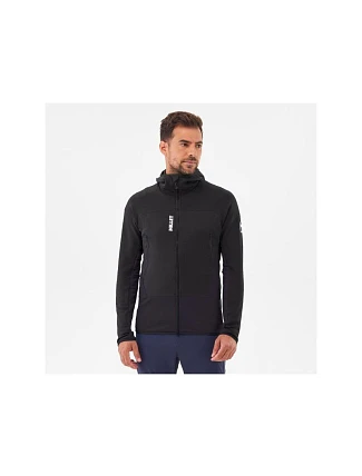 Bunda MILLET M Fusion Grid Hoodie, černá Bunda MILLET M Fusion Grid Hoodie, černá