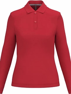 Kariban K 244 Dámské piqué polo s dlouhým rukávem 20.K244 red