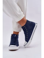 Dámské vysoké tenisky Big Star – tmavě modré