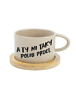 A TY MI TAKY POLIB PRDEL - krémový hrníček makronka 200 ml A TY MI TAKY POLIB PRDEL - krémový hrníček makronka 200 ml