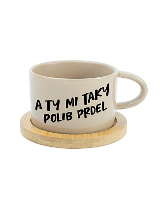 A TY MI TAKY POLIB PRDEL - krémový hrníček makronka 200 ml A TY MI TAKY POLIB PRDEL - krémový hrníček makronka 200 ml