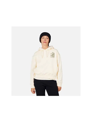 Dámská mikina ROSSIGNOL W WATERFALL H RELAX SWEATSHIRT, bílá, dámská