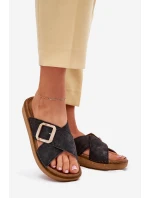Dámské sandály s přezkou Inblu ED000025 Černé