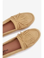 Dámské mokasíny s třásněmi Žluté Janelisse