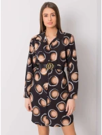 Šaty DHJ SK 12765.11 černá a béžová Šaty DHJ SK 12765.11 černá a béžová