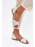 Kožené Ploché Sandály Maciejka 04614-46 Mátové