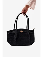 Shopper kabelka z eko semiše Černá Elleea