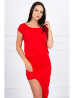 Asymetrické šaty červené