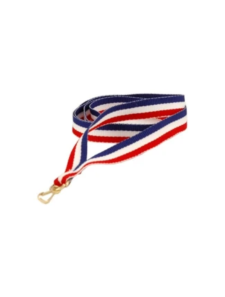 Stuha 11 mm - modrá, bílá a červená