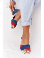 Kožené Sandály Maciejka 04614-17 Tmavě Modré-červené Kožené Sandály Maciejka 04614-17 Tmavě Modré-červené