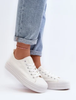 Dámské bílé látkové tenisky Staneva