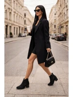 Dámské perforované cowboy boty na podpatku S.Barski HY61-8012 Černé Dámské perforované cowboy boty na podpatku S.Barski HY61-8012 Černé