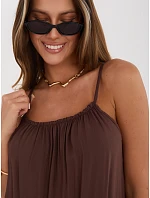 Šaty IR SK 6816.16P tmavě hnědé