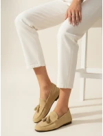 Dámské žluté semišové mokasíny FashionStreet ZY1339 Dámské žluté semišové mokasíny FashionStreet ZY1339