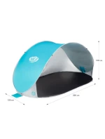 Samonosný skládací plážový stan NILS CAMP NC3174 tyrkysově šedý
