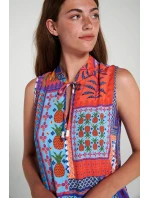 Vamp - Šaty bez rukávů s potiskem 20426 - Vamp Vamp - Šaty bez rukávů s potiskem 20426 - Vamp