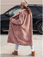 Dámský zimní kabát GLAMFUR dlouhý kožich růžový FashionStreet TY4700 Dámský zimní kabát GLAMFUR dlouhý kožich růžový FashionStreet TY4700