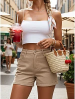 Dámské džínové šortky béžové FashionStreet SY0521