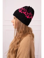 Dámská čepice Kira K374 black+pink Dámská čepice Kira K374 black+pink