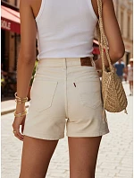 Dámské džínové kraťasy v barvě ecru FashionStreet SY0550