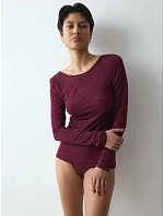 Halenka Beauty Layers Top LSL Lurex bordó Claret - TRIUMPH Halenka Beauty Layers Top LSL Lurex bordó Claret - TRIUMPH