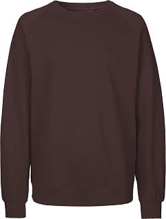 Neutral O 63001 Unisex raglánová mikina z bio bavlny 77.6301 brown