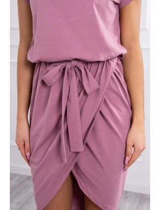 Šaty s obálkou dole tmavě růžové Šaty s obálkou dole tmavě růžové