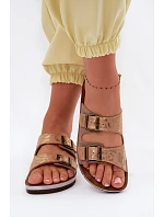 Dámské pantofle Béžové s přezkami Inblu CP000063