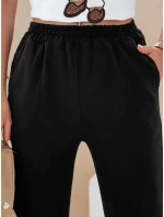 Dámské tepláky se širokými nohavicemi DRESLINA černé FashionStreet UY2692