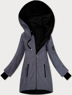 Tenká tmavě modrá pruhovaná dámská bunda s podšívkou S'West (B8541-26)