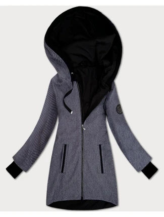 Tenká tmavě modrá pruhovaná dámská bunda s podšívkou S'West (B8541-26)