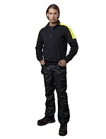 ProJob 2128 Sweatshirt 1/2 Zip Těžká pracovní mikina Doubleface s 1/4 zipem 64.2128 black
