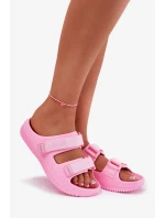 Dámské pěnové pantofle s pásky Big Star  – růžové