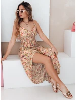 FLORALUSH květinové červenofialové maxi šaty FashionStreet EY2637