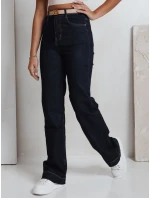 Dámské džíny s širokými nohavicemi tmavě modré FashionStreet UY2775 Dámské džíny s širokými nohavicemi tmavě modré FashionStreet UY2775