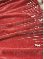 Velurový dres v cihlové barvě s aplikací (81217)