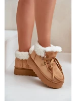 Dámské Sněhule Na Platformě S Kožíškem Typu Branek Camel Ciabellae