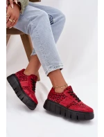 Semišové zateplené dámské tenisky na masivní platformě Vinceza 66841 Leopardo Červené Semišové zateplené dámské tenisky na masivní platformě Vinceza 66841 Leopardo Červené