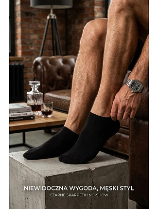 Pánské Kotníčkové Ponožky Ultra Tenké Černé