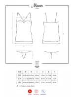 Elegantní košilka Miamor chemise tyrkys - Obsessive Elegantní košilka Miamor chemise tyrkys - Obsessive