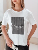 Dámské bílé tričko LAMOUR FashionStreet RY2588