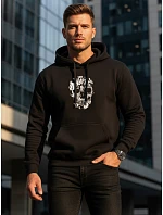 Pánská mikina s potiskem lebky černá FashionStreet NX0034B