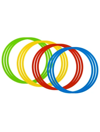 Tréninkové obruče 45cm 12ks / KT12-45RGBY