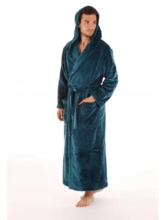 Unisex župan s kapucí Siena 3156 Petrolejová - Vestis