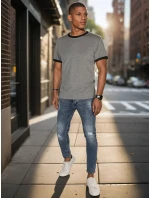 Pánské základní šedé tričko FashionStreet RX5663