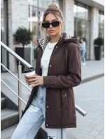 Dámská bunda parka s odepínací kapucí hnědá FashionStreet TY5392
