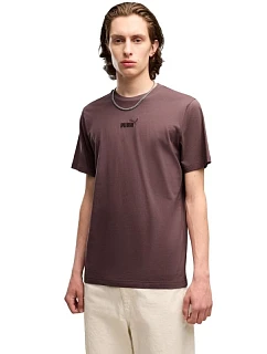 Pánské tričko Puma ESS Small No.1 s logem uprostřed, hnědé, 692912 91
