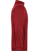 Daiber JN 898 Pánská pracovní pletená fleece bunda - Solid 02.0898 red melange/black Daiber JN 898 Pánská pracovní pletená fleece bunda - Solid 02.0898 red melange/black