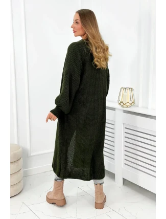 Svetr dlouhý kardigan khaki
